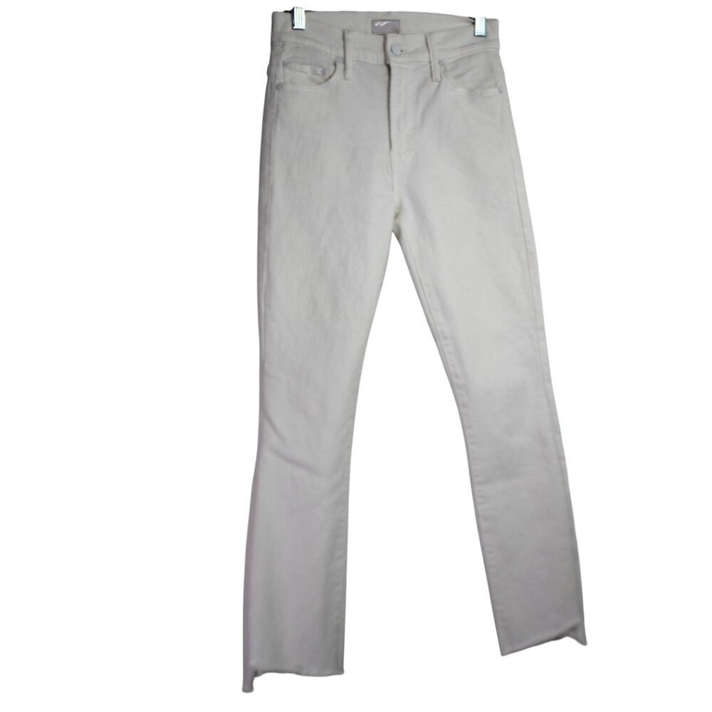 Mother The Insider Crop Step Fray Jeans Women's Sz 25 White Fairest
Of Them All